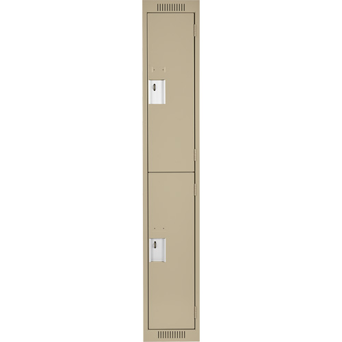 Casiers Clean Line, 2 niveaux, 12" x 18" x 72", Acier, Beige, Rivet (assembl&eacute;) FMT Sales Ltd