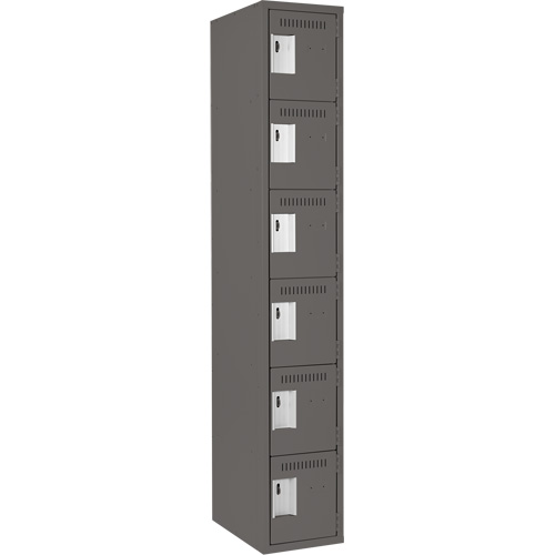 Petits casiers Clean Line, 6 niveaux, 12" x 18" x 72", Acier, Charbon, Rivet (assembl&eacute;) FMT Sales Ltd