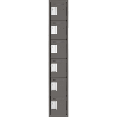 Petits casiers Clean Line, 6 niveaux, 12" x 18" x 72", Acier, Charbon, Rivet (assembl&eacute;) FMT Sales Ltd