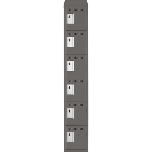 Petits casiers Clean Line, 6 niveaux, 12" x 18" x 78", Acier, Charbon, Rivet (assembl&eacute;) FMT Sales Ltd