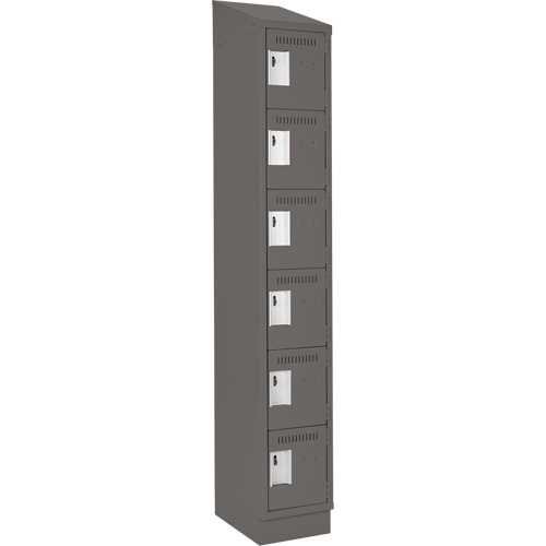 Petits casiers Clean Line, 6 niveaux, 12" x 18" x 82", Acier, Charbon, Rivet (assembl&eacute;) FMT Sales Ltd