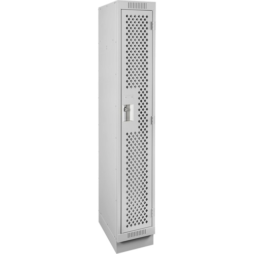 Casiers Clean Line, 12" x 12" x 76", Acier, Gris, Rivet (assembl&eacute;), Perfor&eacute; FMT Sales Ltd