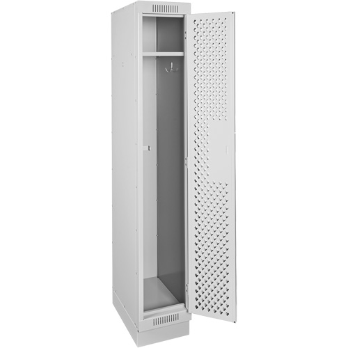 Casiers Clean Line, 12" x 12" x 76", Acier, Gris, Rivet (assembl&eacute;), Perfor&eacute; FMT Sales Ltd