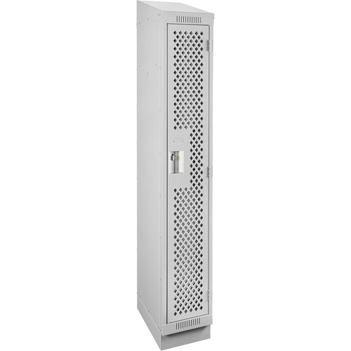 Casiers Clean Line, 12" x 12" x 82", Acier, Gris, Rivet (assembl&eacute;), Perfor&eacute; FMT Sales Ltd