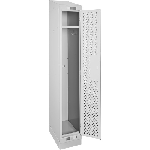 Casiers Clean Line, 12" x 12" x 82", Acier, Gris, Rivet (assembl&eacute;), Perfor&eacute; FMT Sales Ltd