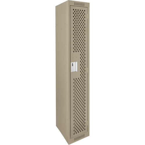 Clean Line Lockers, 12" x 12" x 72", Steel, Beige, Rivet (Assembled), Perforated FMT Sales Ltd