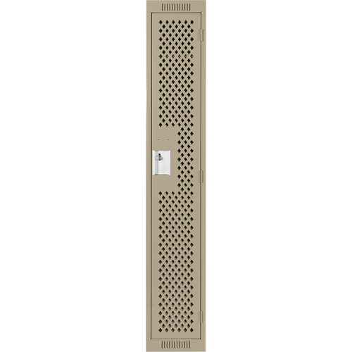 Clean Line Lockers, 12" x 12" x 72", Steel, Beige, Rivet (Assembled), Perforated FMT Sales Ltd