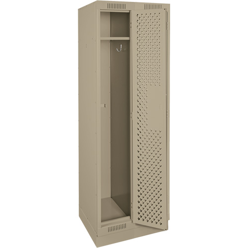 Clean Line Lockers, Bank of 2, 24" x 12" x 76", Steel, Beige, Rivet (Assembled), Perforated FMT Sales Ltd
