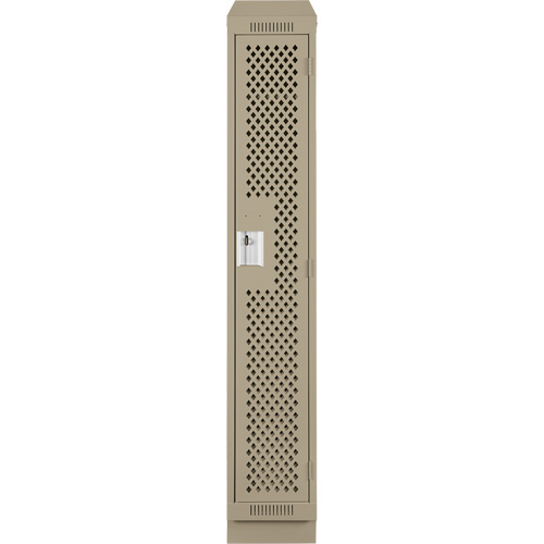 Clean Line Lockers, 12" x 12" x 82", Steel, Beige, Rivet (Assembled), Perforated FMT Sales Ltd