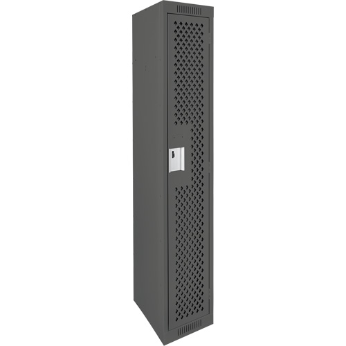 Clean Line Lockers, 12" x 12" x 72", Steel, Charcoal, Rivet (Assembled), Perforated FMT Sales Ltd