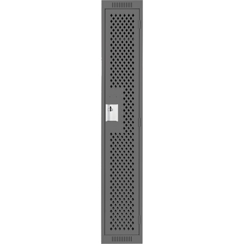 Clean Line Lockers, 12" x 12" x 72", Steel, Charcoal, Rivet (Assembled), Perforated FMT Sales Ltd