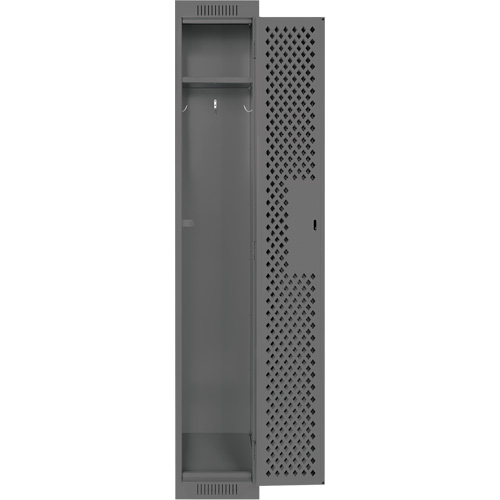 Clean Line Lockers, 12" x 12" x 72", Steel, Charcoal, Rivet (Assembled), Perforated FMT Sales Ltd