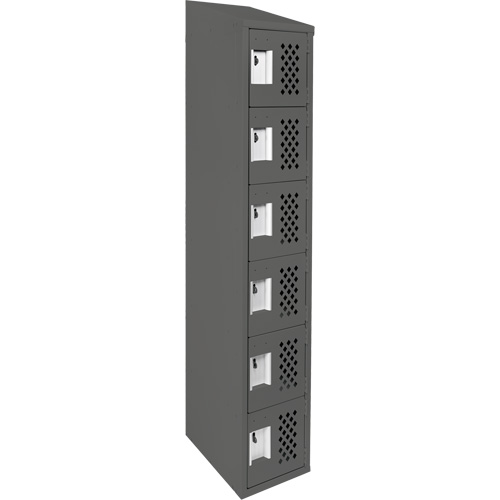 Clean-Line Perforated Lockerette, 6 -tier, 12" x 72" x 12", Steel FMT Sales Ltd