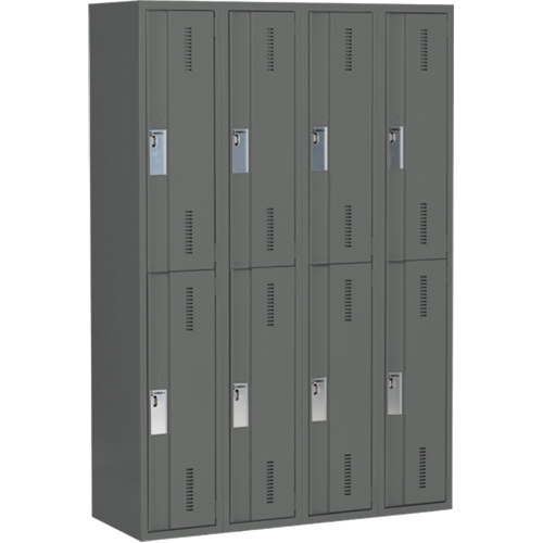 Casiers robustes Concorde, 2 niveaux, Bloc de 4, 48" x 18" x 72", Acier, Charbon, Soud&eacute; (assembl&eacute;) FMT Sales Ltd