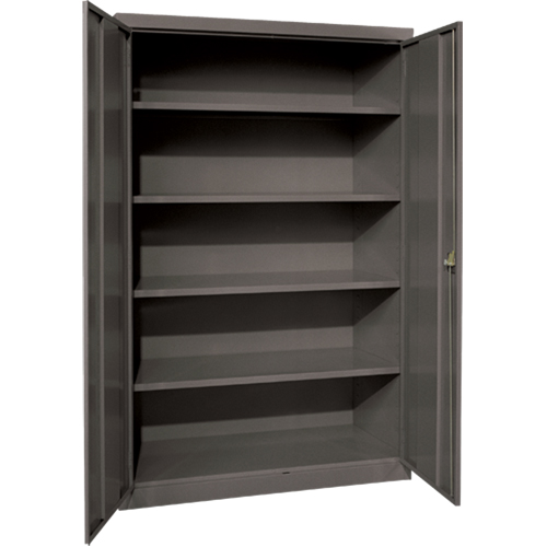 Armoires de rangement Hi-Boy profondes, Acier, 4 Tablettes, 72" h x 36" la x 24" P, Charbon FMT Sales Ltd
