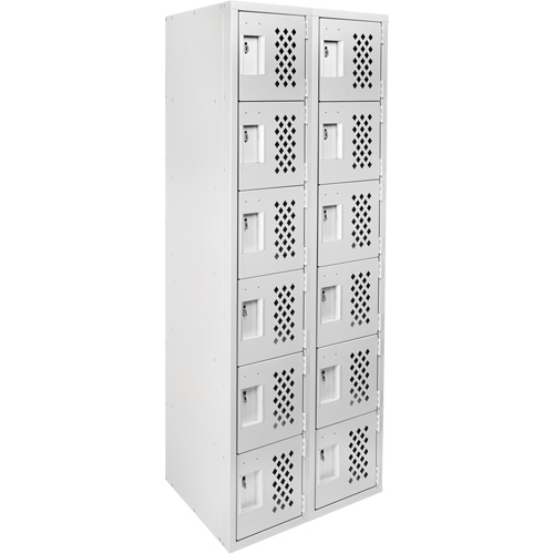Clean Line Lockerettes, 6 -tier, Bank of 2, 18" x 72" x 12", Steel FMT Sales Ltd