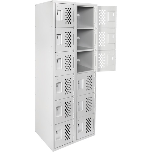 Clean Line Lockerettes, 6 -tier, Bank of 2, 18" x 72" x 12", Steel FMT Sales Ltd