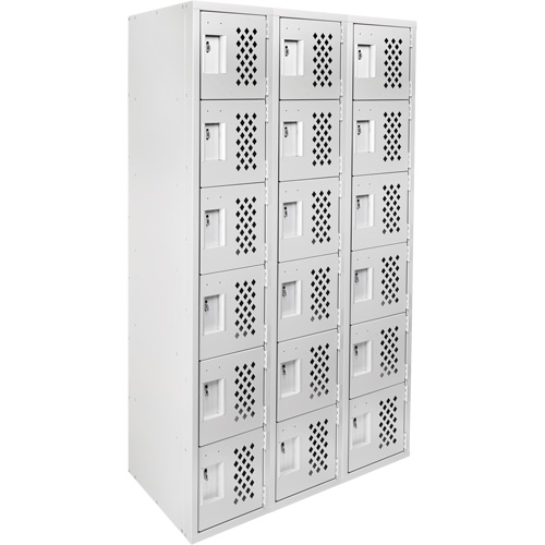 Clean Line Lockerettes, 6 -tier, Bank of 3, 18" x 72" x 12", Steel FMT Sales Ltd