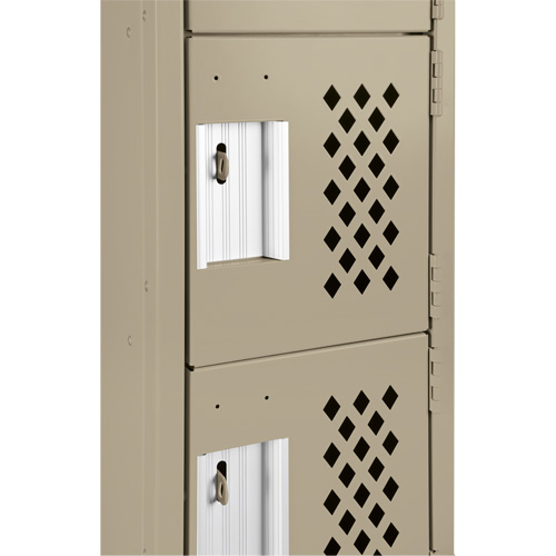 Assembled Lockerettes Clean Line Perforated Economy Lockers, 6 -tier, 18" x 72" x 12", Steel FMT Sales Ltd