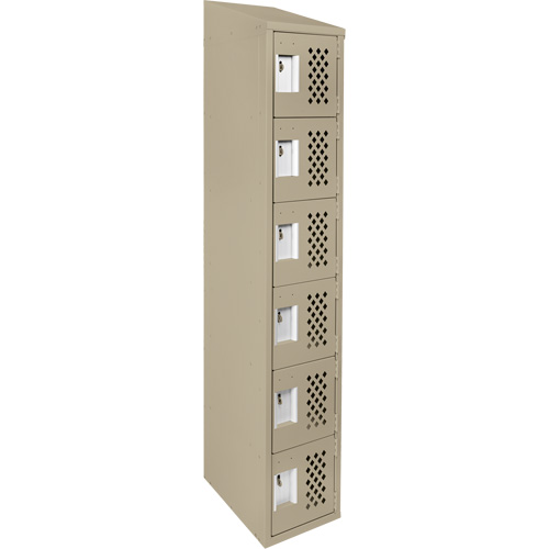 Clean-Line Perforated Lockerette, 6 -tier, 12" x 72" x 12", Steel FMT Sales Ltd