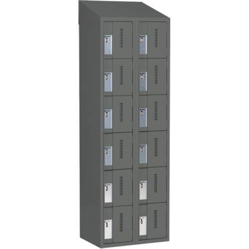 Casiers robustes Concorde, 6 niveaux, Bloc de 2, 24" x 18" x 78", Acier, Charbon, Soud&eacute; (assembl&eacute;) FMT Sales Ltd