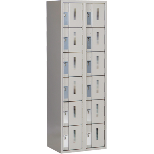 Casiers robustes Concorde, 6 niveaux, Bloc de 2, 24" x 18" x 72", Acier, Gris, Soud&eacute; (assembl&eacute;) FMT Sales Ltd