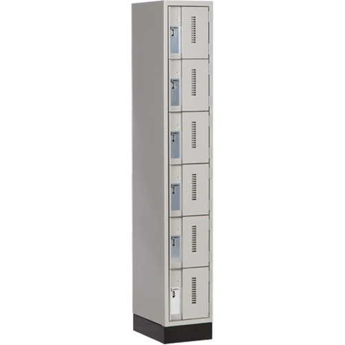 Concorde Heavy-Duty Lockers, 6 -tier, 12" x 18" x 76", Steel, Grey, Welded (Assembled) FMT Sales Ltd