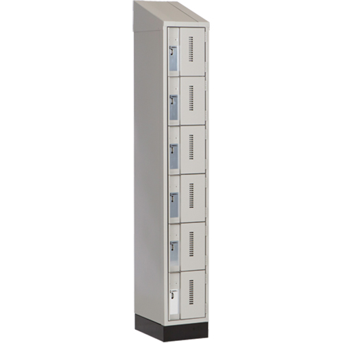 Concorde Heavy-Duty Lockers, 6 -tier, 12" x 18" x 82", Steel, Grey, Welded (Assembled) FMT Sales Ltd