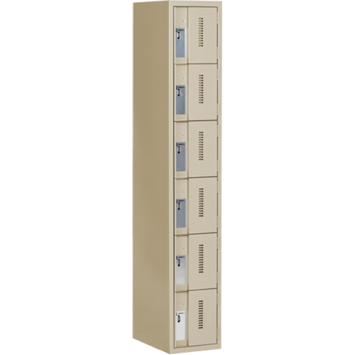 Casiers robustes Concorde, 6 niveaux, 12" x 18" x 72", Acier, Beige, Soud&eacute; (assembl&eacute;) FMT Sales Ltd