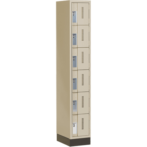 Casiers robustes Concorde, 6 niveaux, 12" x 18" x 76", Acier, Beige, Soud&eacute; (assembl&eacute;) FMT Sales Ltd