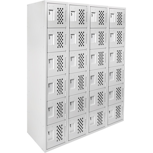 Clean Line Lockerettes, 6 -tier, Bank of 4, 18" x 72" x 12", Steel FMT Sales Ltd