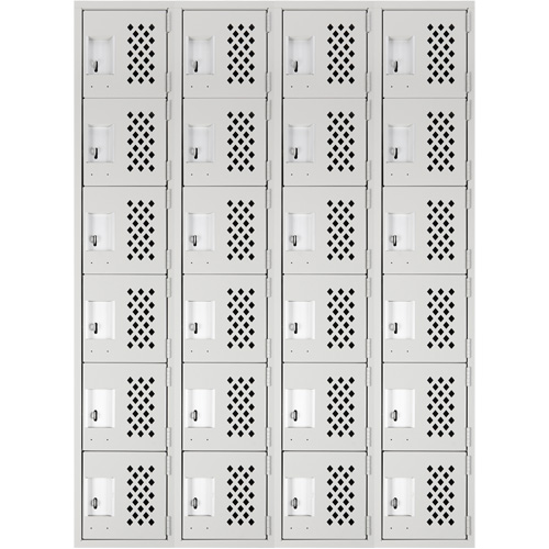 Clean Line Lockerettes, 6 -tier, Bank of 4, 18" x 72" x 12", Steel FMT Sales Ltd