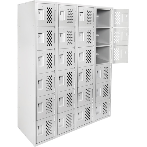 Clean Line Lockerettes, 6 -tier, Bank of 4, 18" x 72" x 12", Steel FMT Sales Ltd