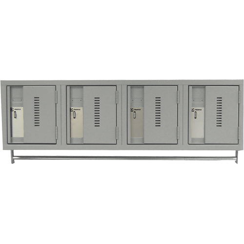 Wall Hung Lockers - Heavy Duty, Bank of 4, 18" x 12" x 12", Steel FMT Sales Ltd