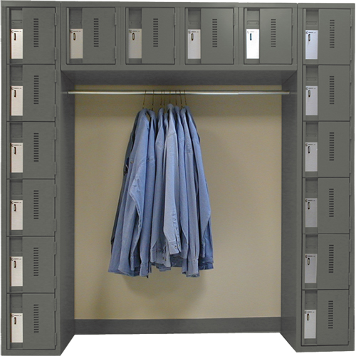 Archettes Concorde Heavy Duty Lockers, 16 -tier, Bank of 3, 18" x 72" x 72", Steel FMT Sales Ltd