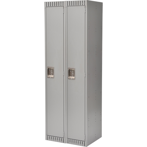 Lockers, Bank of 2, 24" x 18" x 72", Steel, Grey, Knocked Down FMT Sales Ltd