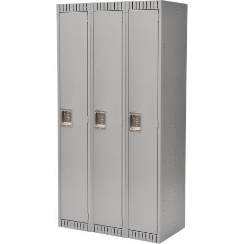 Casiers, Bloc de 3, 36" x 18" x 72", Acier, Gris, D&eacute;mont&eacute; FMT Sales Ltd