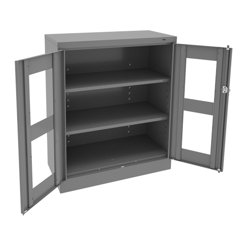 Armoire &agrave; hauteur de comptoir C-Thru, Acier, 2 Tablettes, 42" h x 36" la x 18" p FMT Sales Ltd