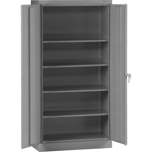 Armoire de rangement standard, Acier, 4 Tablettes, 72" h x 36" la x 18" P, Gris FMT Sales Ltd