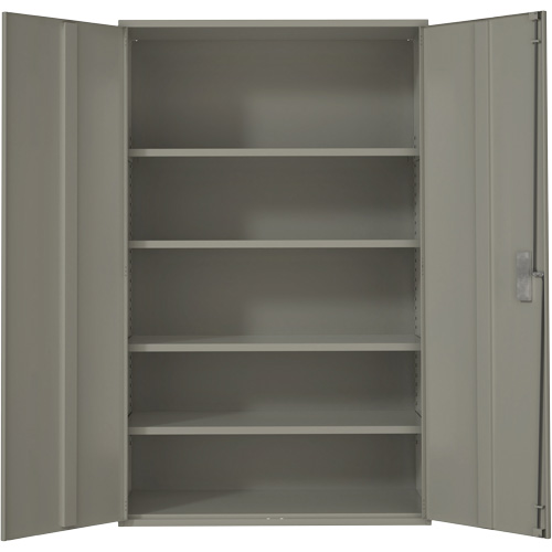 Armoire de rangement Hi-Boy tr&egrave;s large, Acier, 4 Tablettes, 72" h x 48" la x 24" P, Gris FMT Sales Ltd