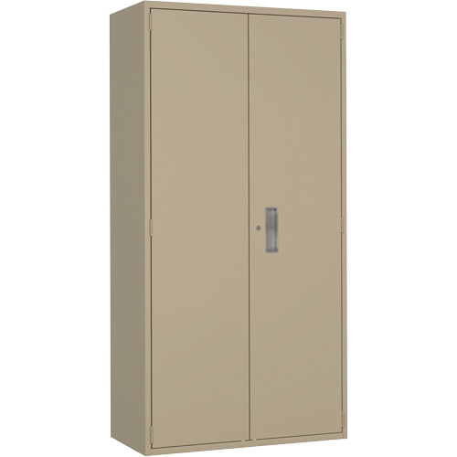Wardrobe Storage Cabinet, Steel, 36" W x 18" D x 72" H, Beige FMT Sales Ltd