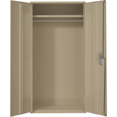 Wardrobe Storage Cabinet, Steel, 36" W x 18" D x 72" H, Beige FMT Sales Ltd