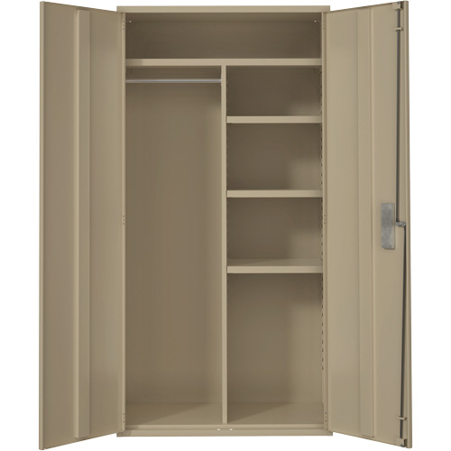 Armoire de rangements combin&eacute;s, Acier, 6 Tablettes, 72" h x 36" la x 18" P, Beige FMT Sales Ltd