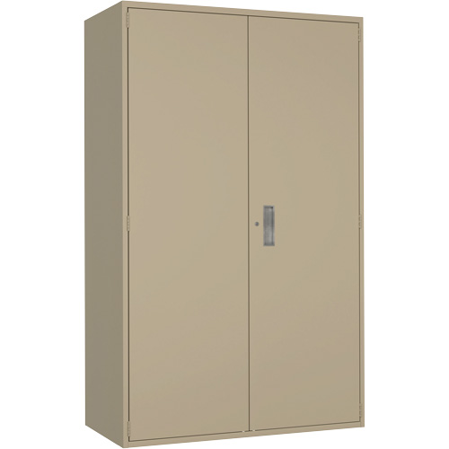 Armoire de rangement Hi-Boy tr&egrave;s large, Acier, 4 Tablettes, 72" h x 48" la x 24" P, Beige FMT Sales Ltd