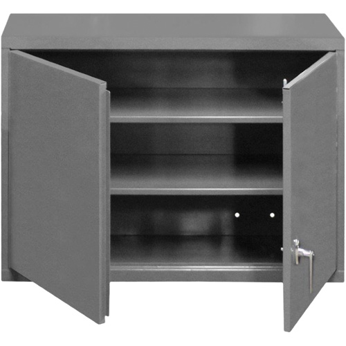 Wall-Mounted Cabinet, 27" H x 29-7/8" W x 13-11/16" D, 2 Shelves, Steel, Grey FMT Sales Ltd
