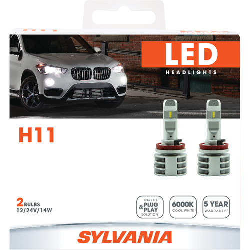 Ampoule pour feu avant H11, DEL, 13,2 W/17 W, Blanc FMT Sales Ltd