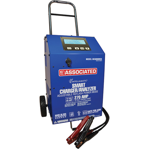 Chargeur de batterie sur roues avec fonction de d&eacute;marrage assist&eacute; de 12 V et 60 A FMT Sales Ltd