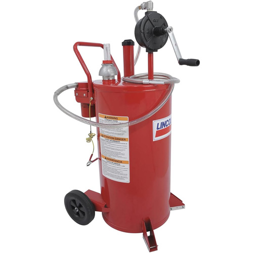 Chariot &agrave; carburant en acier de 25 gallons avec pompe rotative bidirectionnelle et filtre FMT Sales Ltd