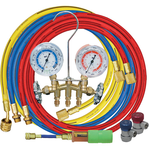 Manifold Gauge Set with Manual Couplers & Mini Dye Injector FMT Sales Ltd