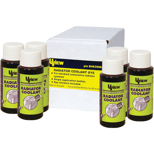 Bouteilles de colorant pour refroidissant de radiateur FMT Sales Ltd